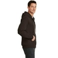 thumbnail image 3 of Port & Company Core Fleece Full Zip Hooded Sweatshirt-3XL (Dark Chocolate Brown), 3 of 6