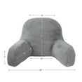 thumbnail image 2 of Faux Fur Bed Rest Pillow with Removable Cover, Whisker Gray, 2 of 5