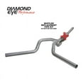 Diamond Eye KIT 4in TB MFLR RPLCMENT PIPE DUAL AL: 94-02 DODGE CUMMINS 5.9L
