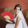 thumbnail image 5 of Unique Bargains 1 Pc Portable DIY 7-Inch Blank Folding Fan for Masquerade Bamboom Paper Bright Red, 5 of 5