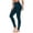 Green high waisted leggings a1, variant on Cagogo Women High Waisted Stretch Leggings Slim Fit Sport Solid Long Pants Yoga Workout Lounge Casual Activewear, Hot Pink XL