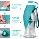 thumbnail image 4 of Botella de agua para perros, dispensador de agua portátil a prueba de fugas con taza y plato para caminar al aire libre, botella de agua de 580 ml para perros y gatos (azul) TUNC Sencillez, 4 of 5