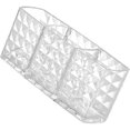thumbnail image 1 of Transparent Pen Holder 3 Compartments Makeup Brush Holder Cosmetic Brushes Storage Pot, 1 of 5