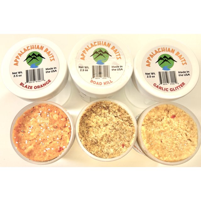 Appalachian Baits Big 3 Slam Soft Sinking Trout Fishing Dough Bait, 2.5