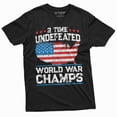 thumbnail image 3 of Patriotic Usa Mens T-Shirt 4Th Of July Usa Tee World War Champs Mens Tee Shirt Independence Day Cool Party Tee (Small Navy Blue), 3 of 5