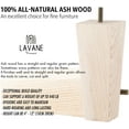 thumbnail image 3 of 4 inch Unfinished Ash Wood Furniture Legs, LAVANE Set of 4 Mid-Century Modern Pyramid Wooden Replacement Feet with Pre-Drilled 5/16 Inch Bolt & Mounting Plate for Sofa Couch Bed Armchair Ottoman, 3 of 6