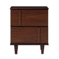 thumbnail image 4 of Pemberly Row 20" Modern Solid Wood 2-Drawer Nightstand - Walnut, 4 of 5