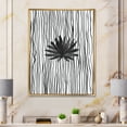 thumbnail image 2 of Designart 'Black and White Striped Under Tropical Leaf III' Modern Framed Canvas Wall Art Print, 2 of 5