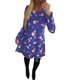 thumbnail image 1 of Vestido de manga larga con estampado de copos de nieve y muñeco de nieve navideño (M) Likrtyny Para estrenar, 1 of 6