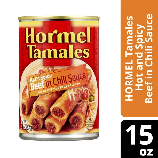 HORMEL Hot n' Spicy Beef Tamales, Canned Tamales, 15 oz