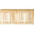 thumbnail image 6 of DizeyBoyo Boho Crochet Valance for Window Beige Kitchen Curtain Valances with Tassels Hallow Knitted Lace Sheer Short Farmhouse Cafe Curtains, 2 Panel, 6 of 7