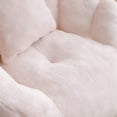 thumbnail image 5 of SESSLIFE Oversized Faux Fur Bean Bag Chair with Footstool, Giant Bean Bag Chair for Adults, Shell Shape Bean Bag Couch, Floor Sofa for Gaming Reading Living Room, Pink, 5 of 10