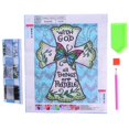 thumbnail image 1 of Pintura de diamante de resina sin marco mariposa cruz decorativa DIY pintura de diamante 25x30cm, 1 of 12