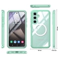 thumbnail image 5 of Dteck for Samsung Galaxy S24 FE Case Compatible with MagSafe,360° Full Body Case Built-in HD Touch Sensitive Screen Protector Shockproof Clear Cover for Galaxy S24 FE,Green, 5 of 5