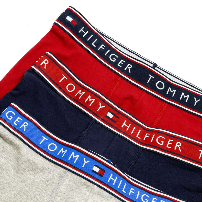 Tommy Hilfiger Mens 3-Pack Cotton Stretch Boxer Brief Evening Blu Medium
