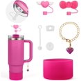 thumbnail image 1 of Juego de Accesorios para la Copa Stanley - Incluye 2 Cubiertas para Pajitas de 0.4 in, 1 Botín Protector de Silicona, 3 Tapones Antiderrames y 1 Charm para Vasos de 30 y 40 OZ., 1 of 4