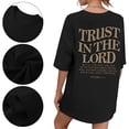 thumbnail image 6 of Christian Shirts for Women Trust in The Lord Oversized Tshirts Jesus Graphic Tees Faith Religious Bible Verse Tops, 6 of 6