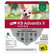 K9 Advantix II Flea and Tick Treatment for Small Dogs, 4-Pack