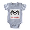 thumbnail image 1 of CafePress - Plays With Spiders 2 - Cute Infant Baby Football Bodysuit, 1 of 1