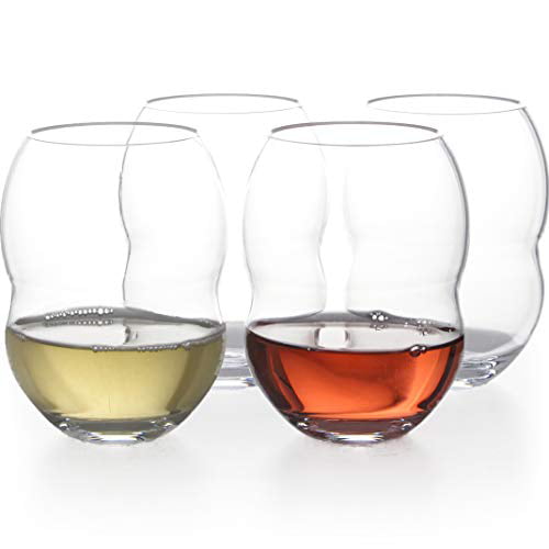 100% Tritan Dishwasher Safe Shatterproof Set of 4 Reusable Unbreakable Margarita Glasses
