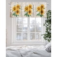 thumbnail image 5 of Curtain Valance for Windows,Farm Rural Sunflower Bee Kitchen Valances Rod Pocket Short Curtains,Retro Country Wood Plank Window Treatment Panel for Bedroom Bathroom 60x18in, 5 of 9