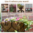 thumbnail image 6 of 6 Pcs Hanging Basket Coco Liners Replacement - Natural Round Coconut Fiber Planter Basket Liners for Hanging Basket Flowers, 6 of 7