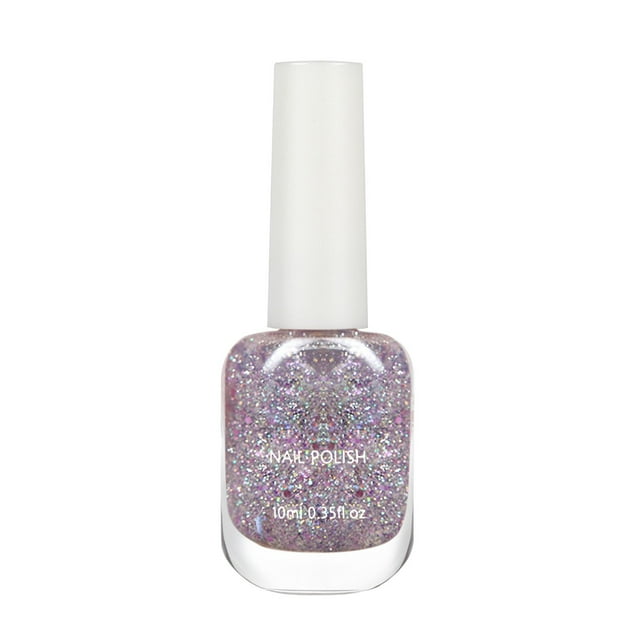 Vernis à Ongles Mode Féminine Décoration Vernis à Ongles à Base d'Eau Sans Cuisson Longue Durée Pelable Transparent 10ml