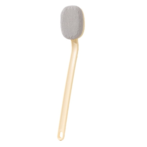 bestolf Bath Brush Long Handle Super Absorbent Bath Sponge Reusable Quick Drying Child Safe Bath Sponge Bathroom Accessory (Beige )