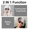 thumbnail image 3 of ikzee Coloring Hair Wax, Gray - Hair Styling Clay Washable - Temporary Hair Dye - Hair Color Wax For Women Men Kids Party Cosplay, 3 of 9