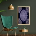 thumbnail image 2 of Purple Mandala Wall Art with Frame, Bohemian Floral Pattern with Continuous Round Mandalas Concept, Printed Fabric Poster for Bathroom Living Room, 23" x 35", Pale Mauve and Indigo, by Ambesonne, 2 of 2