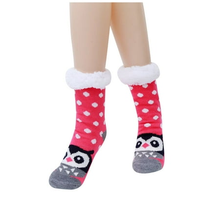

Womens Cartoon Fuzzy Socks Winter Home Slipper Warm Fleece Soft Thick Comfy Gift