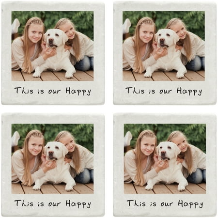 Personalized Memories Shared Photo Coasters, Single Photo