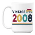 thumbnail image 1 of Vintage 2008 feat Retro Sunset with Mountain, Birth Year Coffee & Tea Mug (15oz), 1 of 6