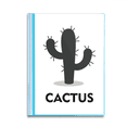 thumbnail image 1 of Cactus Verde planta suculentas silueta Carpeta combinada de protección de páginas, 1 of 3
