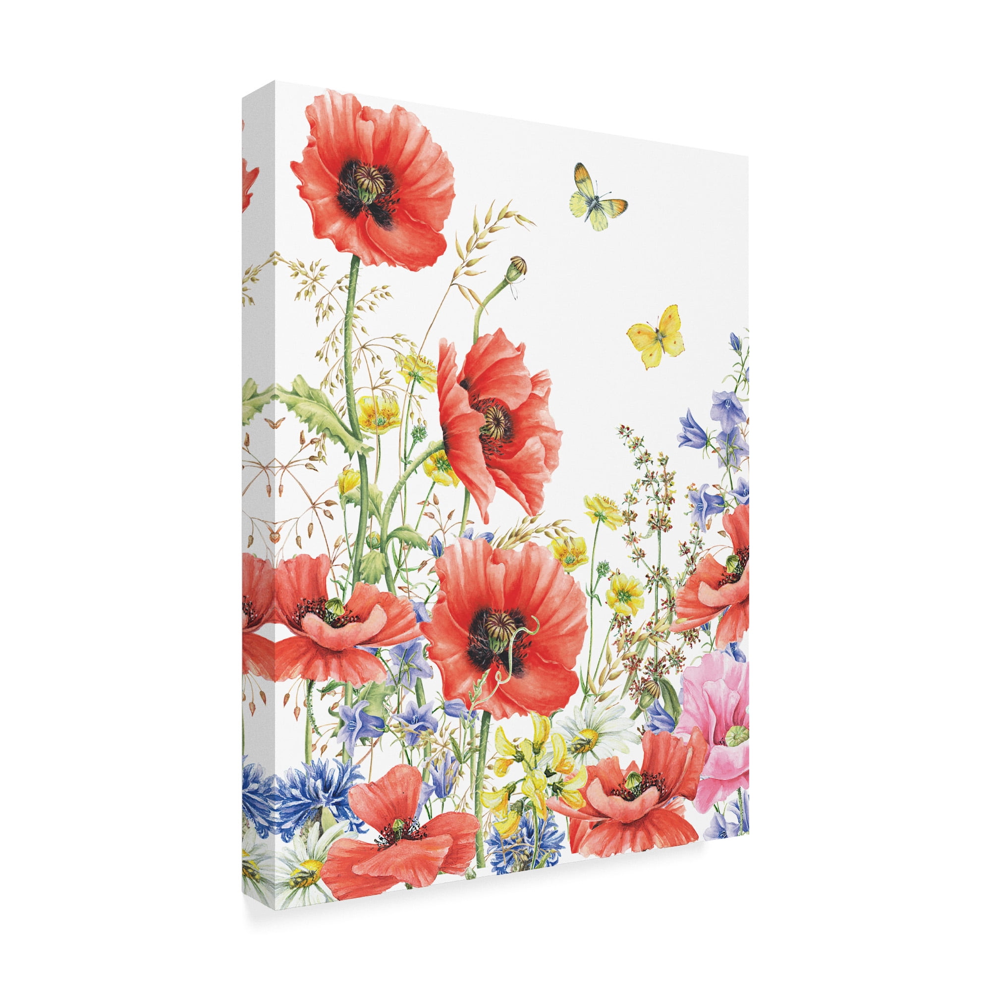 Trademark Fine Art 'Large Red Poppies' Canvas Art by Janneke Brinkman-Salentijn