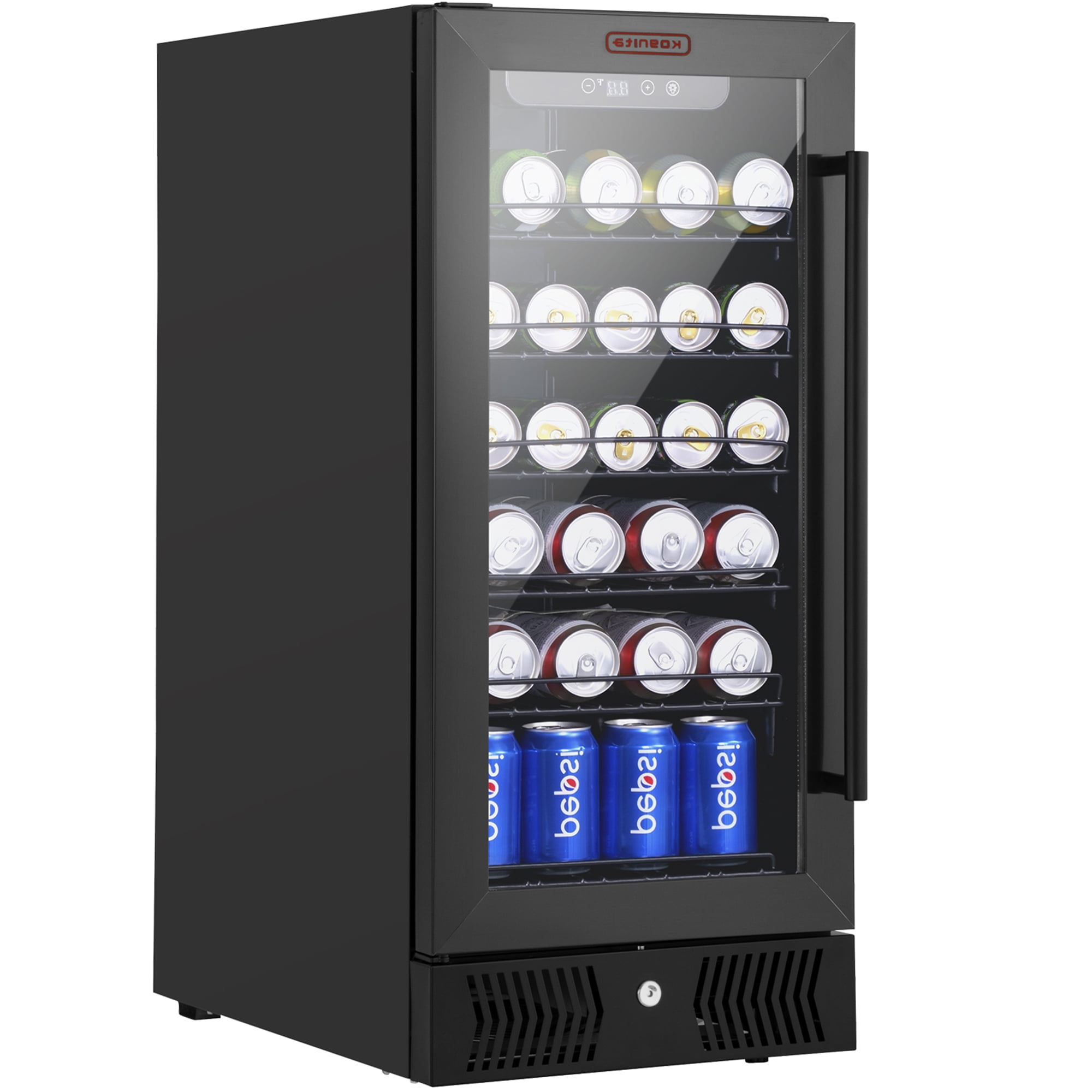 Kognita 15 inch Beverage Refrigerator Beverage Cooler, 120 Cans Mini