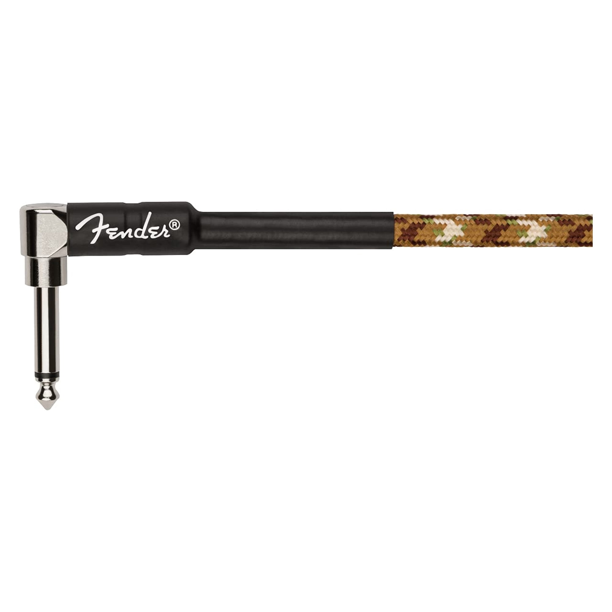 Fender 18.6-Foot Professional Instrument Cable, Straight-Angled, Desert Camo - 2 Pack