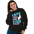 thumbnail image 3 of Cats Leave Paw Prints on Your Heart Women Plus Size Crewneck Sweatshirt Brisco Brands 2X, 3 of 5