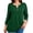 B1-Green, variant on Plus Size Floral Tops for Women, 3/4 Sleeve Button V Neck Vacation Tunic Blouse, Moss Green Cascading Floral, Size 3X