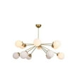 thumbnail image 2 of 12 Light Globe Mid Century Brass Sputnik chandelier light Fixture, 2 of 10