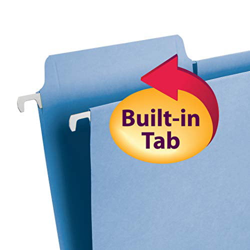 Smead FasTab Hanging File Folders Letter Assorted Primary 18//Box 64053