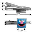 thumbnail image 3 of Sesame Street Grover Face Square Tie Bar Clip Clasp Tack- Silver or Gold, 3 of 6