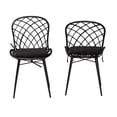 thumbnail image 2 of Baxton Studio Sabelle Bohemian Black Finished Rattan and Metal Dining Chair, 2 of 9