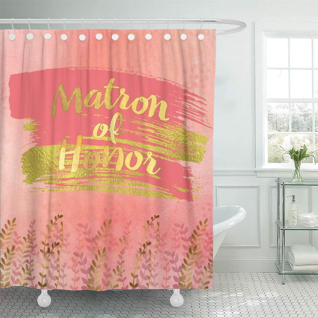 pink and gold shower curtain