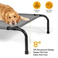 thumbnail image 6 of Large Elevated Dog Bed 50"x31"x8" - Breathable Textilene Mesh Cooling Cot for Large Dogs, 80lb Capacity, Indoor/Outdoor Use (Light Gray, 6.8 lbs), 6 of 10