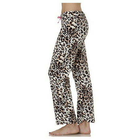 - Love Collection Women Plush Lounge Pants Leopard Sz M L XL A10819RM (M,Leopard)