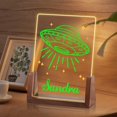 thumbnail image 1 of Luz de noche de nave espacial personalizada para niños, regalos de cumpleaños de Navidad para niños personalizados, luz de noche de acrílico, decoración de guardería para bebé, lámpara de noche, regal, 1 of 6