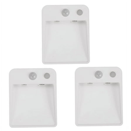 3X Night Light Motion Sensor Bedside Lamp Home Indoor Lighting 1 LED Wireless Passway Corridor Toilet Emergency Light,3 x LED Motion Sensor Lamp,White