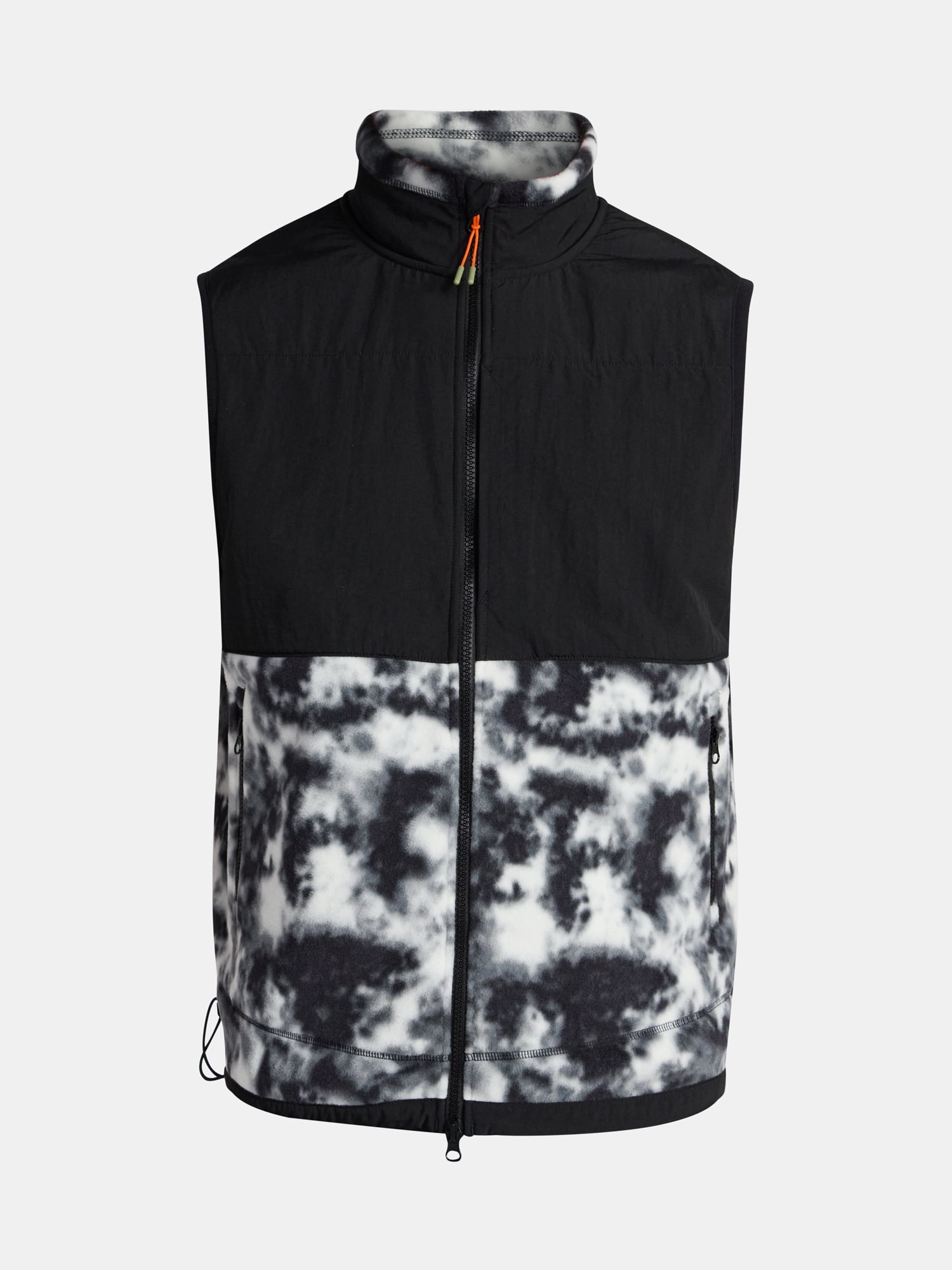 Ozark Trail Men's and Big Men's Mix Media Fleece Vest, Sizes S-3XL