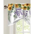 thumbnail image 3 of Spring Eucalyptus Sunflower Lavender Kitchen Curtains Balcony Adjustable Roman Blinds Small Short Curtain for Living Room, 3 of 6